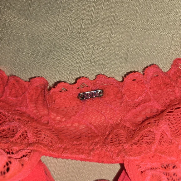 PINK Victoria's Secret Neon Pink Lace Bra - Picture 6 of 8